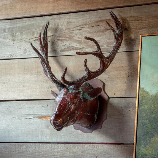 Deer Head With Verdigris Finish