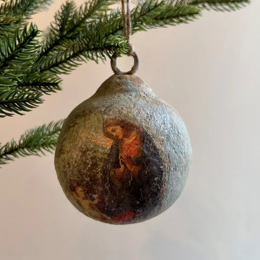 Madonna And Child Small 4" Metal Ornament