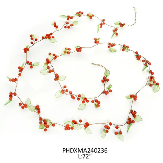 Wooden Pepper Berry Wreath Garland