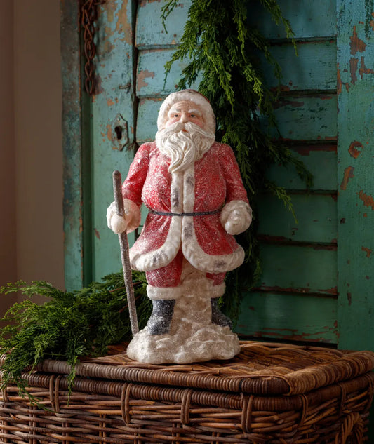 Tabletop Vintage Santa with Staff 18"