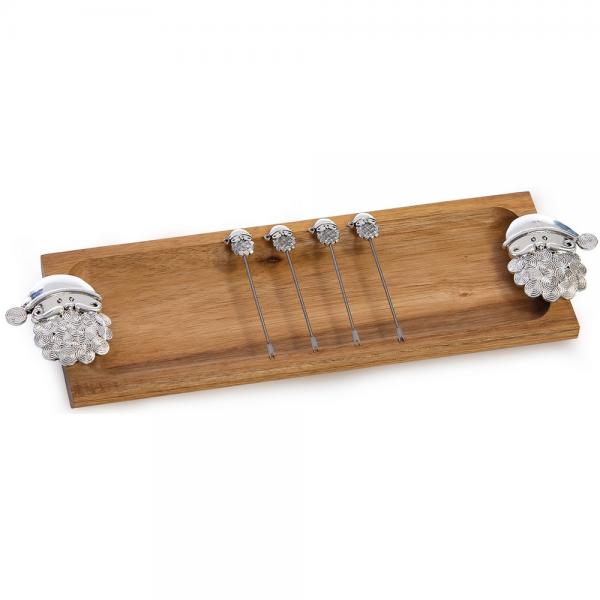 Acacia Foodie Bite Tray Santa Claus