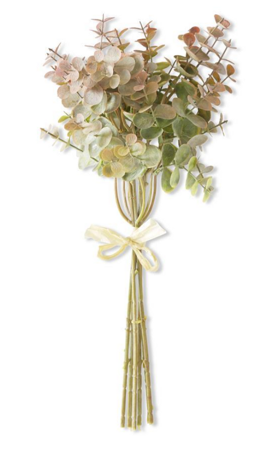 14.5 Inch Green & Gold Eucalyptus Bundle (6 Stems)