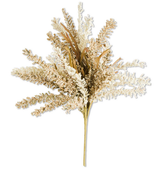 24 Inch Cream & Brown Heather Bush