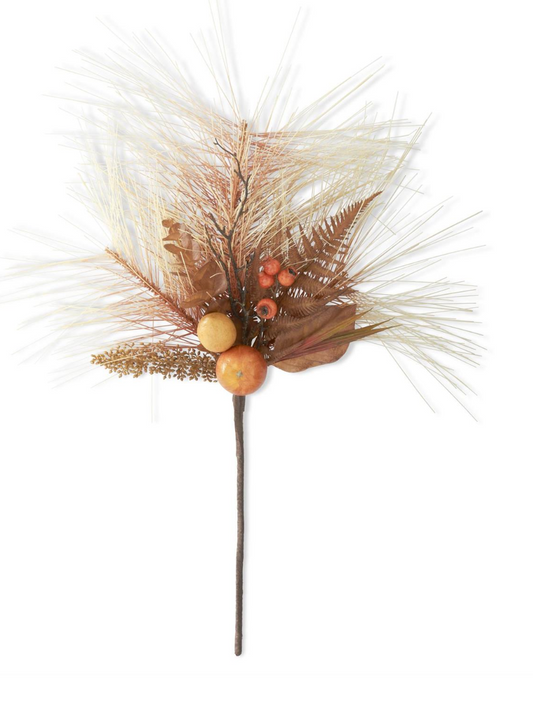 32" Yellow Long Needle Pine Fall Fruit Stem