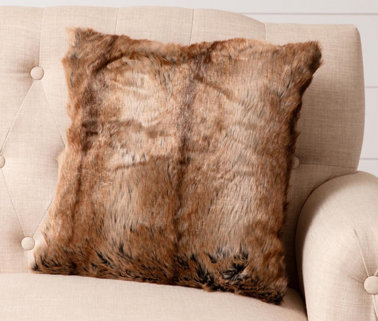 Pillow-Faux Caribou Fur
