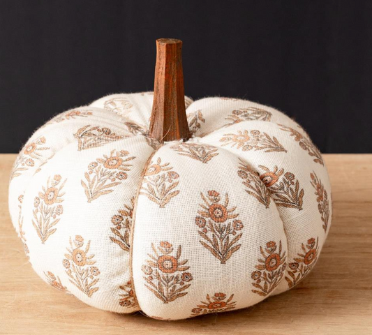 Rust Block Print Pumpkin