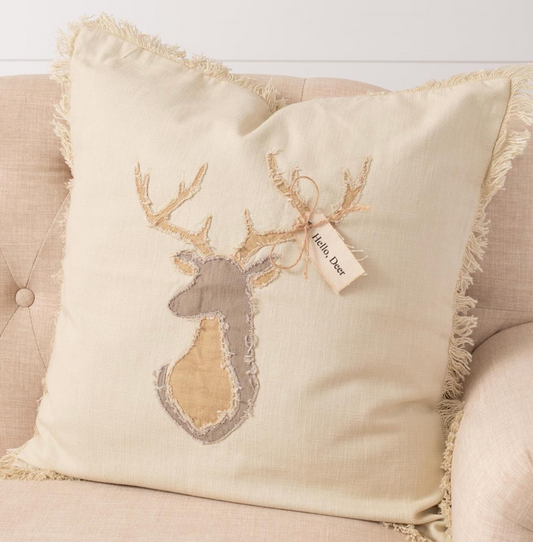 Pillow-Raggedy Deer Head