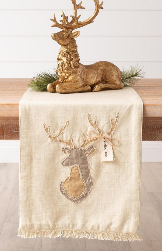 Table Runner-Raggedy Deer Head