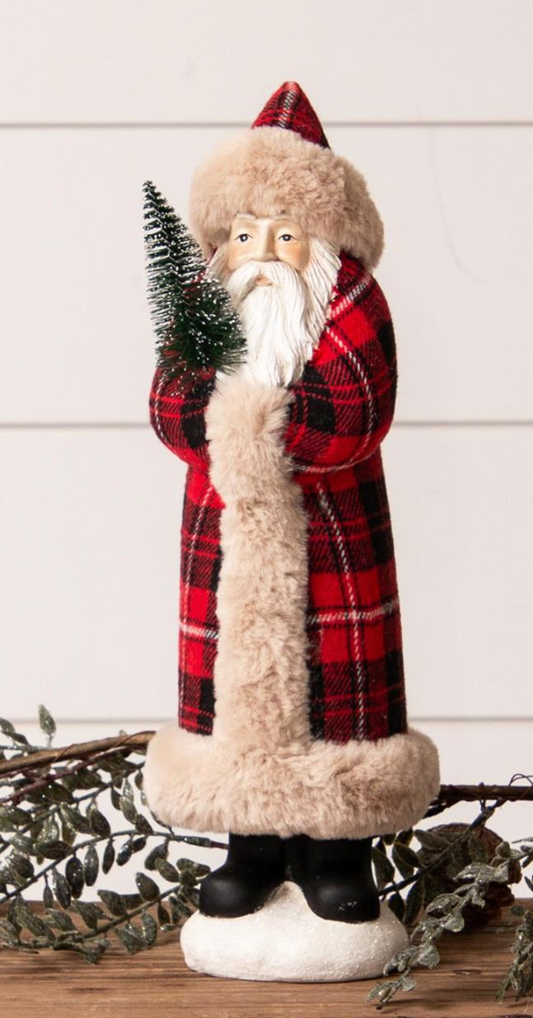 Tartan Plaid Belsnickle Santa, Large