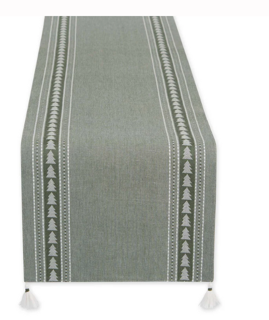 Balsam Fir Tree Jacquard Table Runner