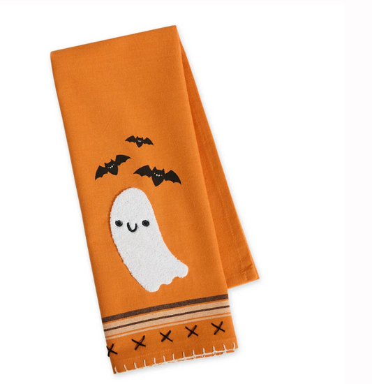Spooky Friends Embellished Dishtowel