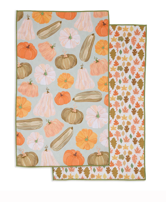 Heirloom Pumpkins Printed Microfiber Dishtowel