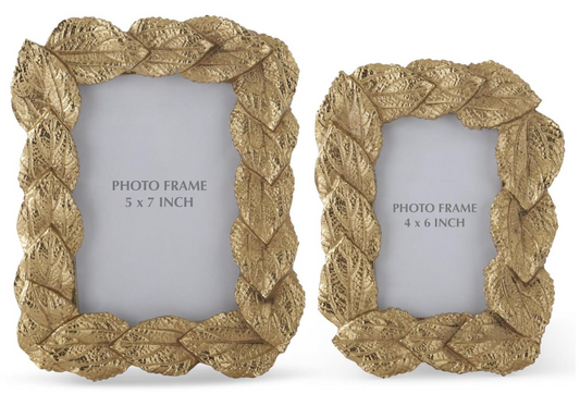 Gold Leaf Metal Photo Frames