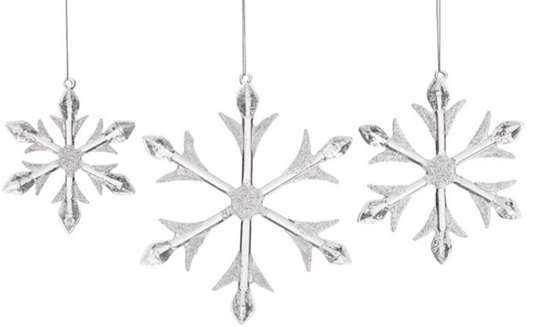 Glass Snowflakes (Assorted)