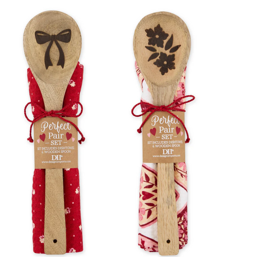 Sweethearts Baking Dishtowel + Spoon Gift Set Mixed Pack
