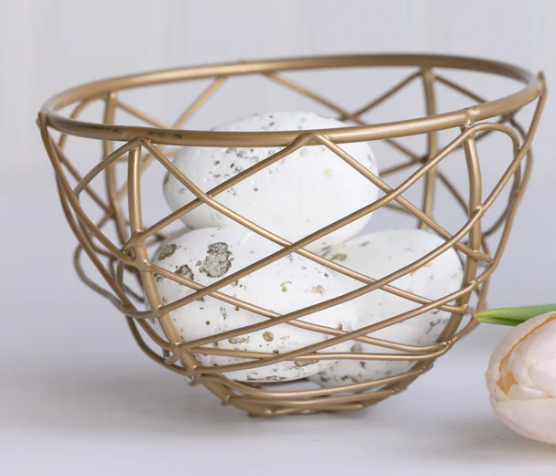 Iron Wire Bird Nest Gold
