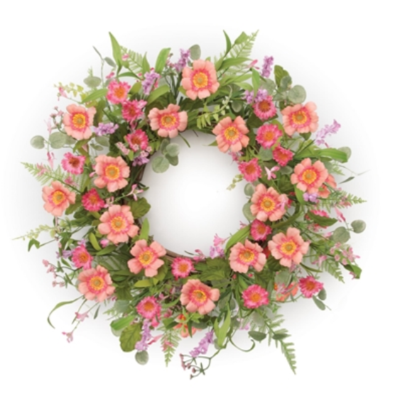 Mixed Floral Wreath 24”D