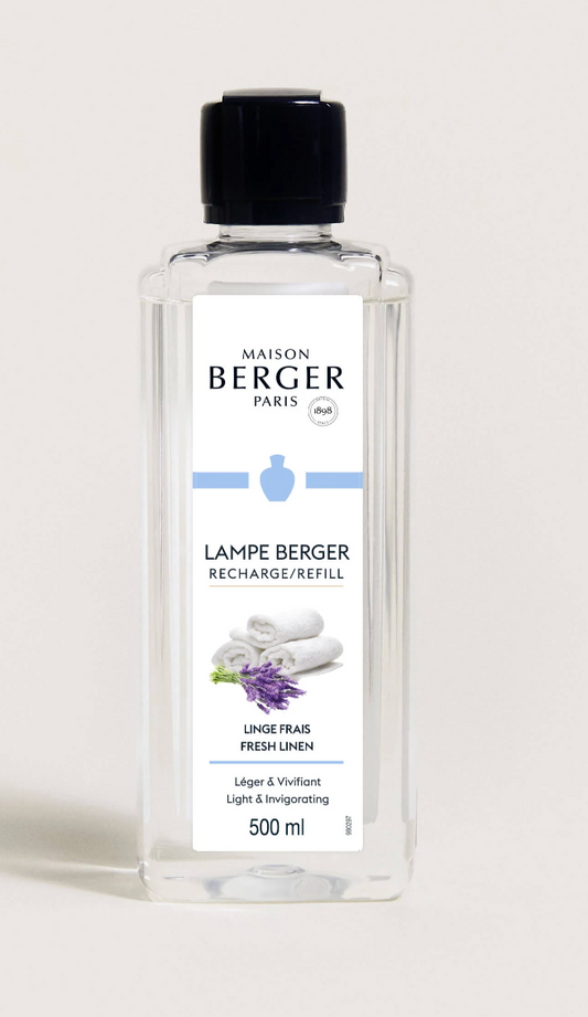 Fresh Linen Fragrance Lamp Refill by Maison Berger
