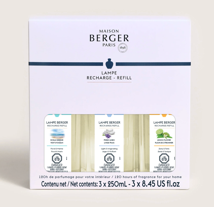 Fresh Fragrance Lamp Refill Trio Pack by Maison Berger