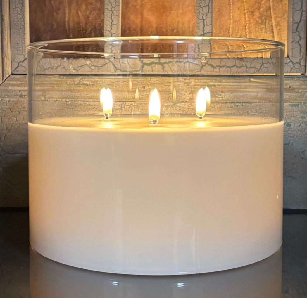 RADIANCE EMBER TRI-WICK CANDLE, SIMPLY IVORY 8X6