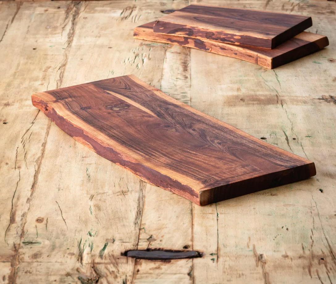Wooden Live Edge Chopping Board, Large