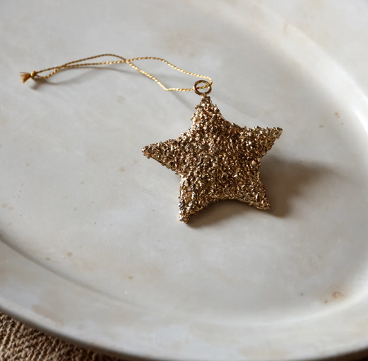 Gold Mosaic Star Medium Ornament