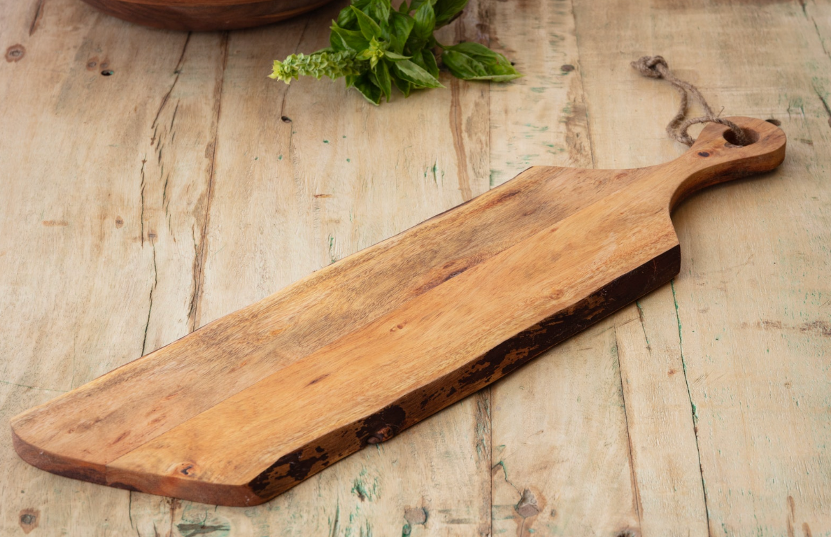 Wooden Live Edge Baguette Board