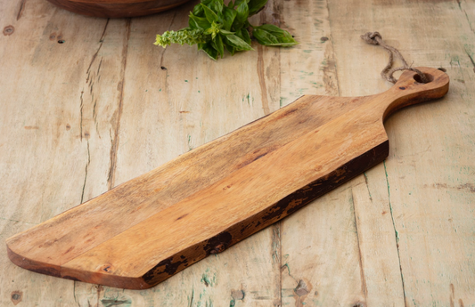 Wooden Live Edge Baguette Board