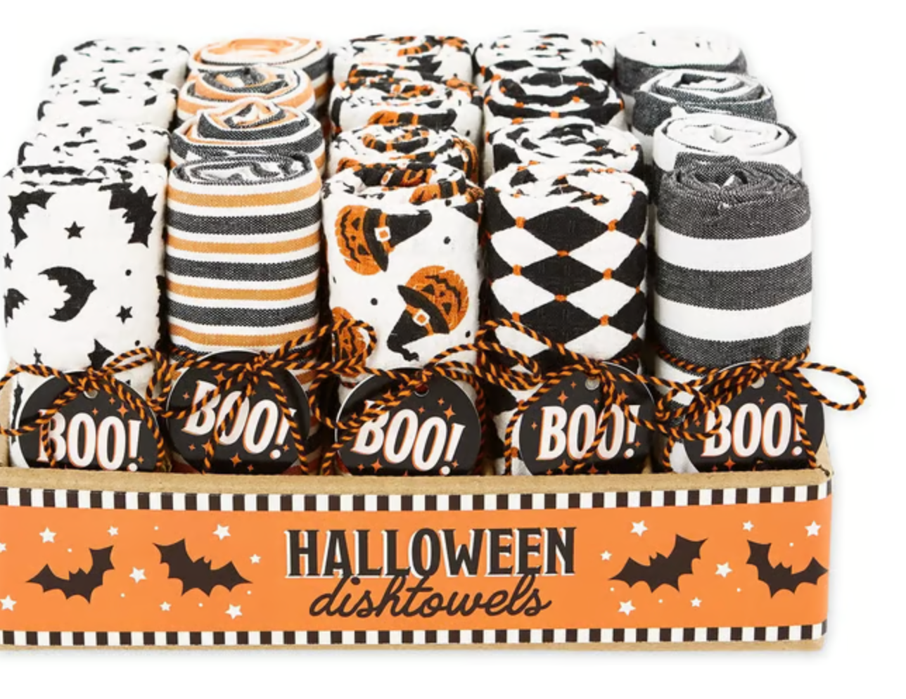 BOO! HALLOWEEN ASSORTED DISHTOWELS- PDQ