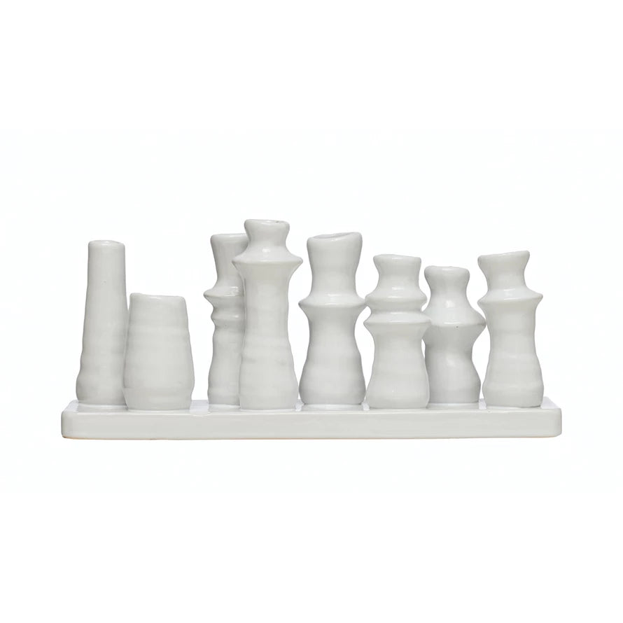 Stoneware Multi Vase with 8 Sections