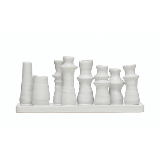 Stoneware Multi Vase with 8 Sections
